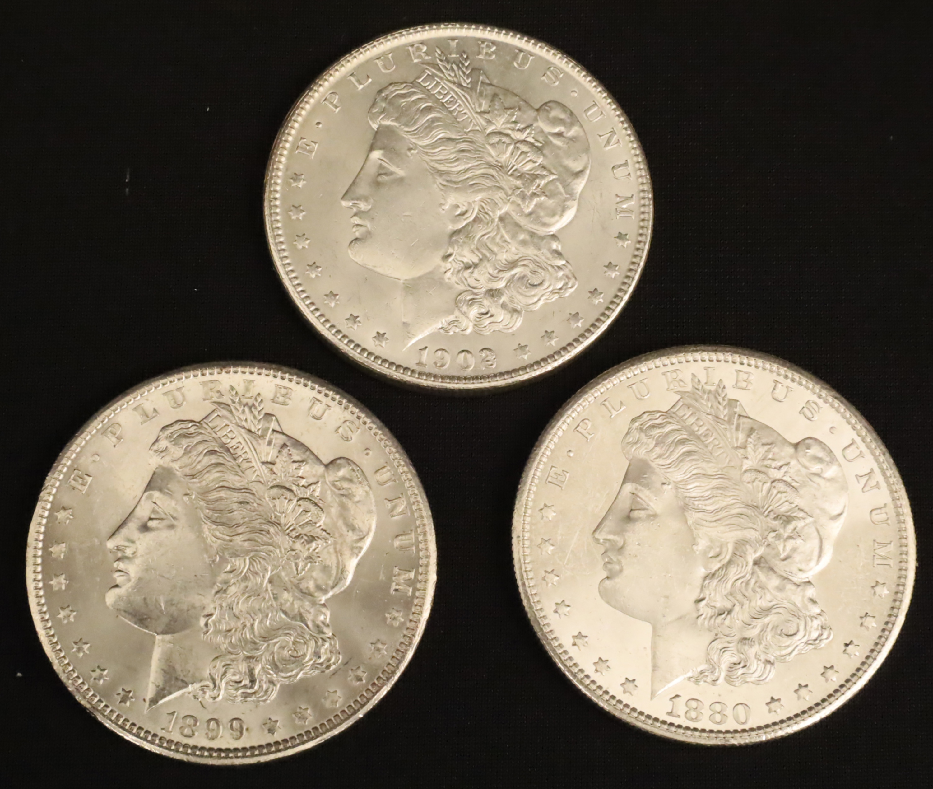 Appraisal: GROUP OF HIGH QUALITY MORGAN SILVER DOLLARS Group of High