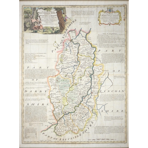 Appraisal: Emmanuel Bowen - Nottinghamshire Derbyshire two double page engraved maps