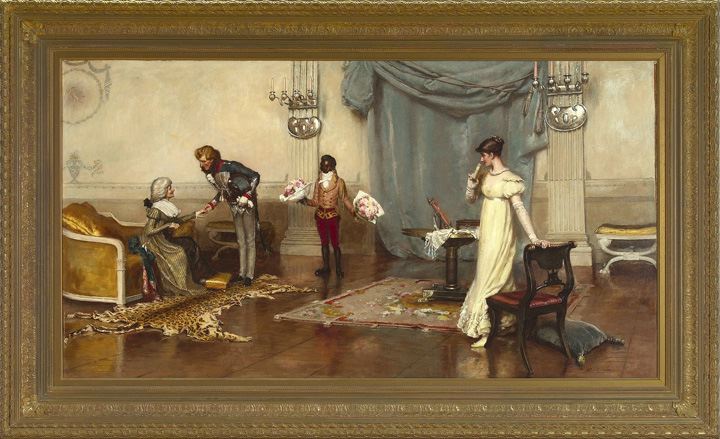 Appraisal: Charles Gogin French - After Waterloo oil on canvas signed