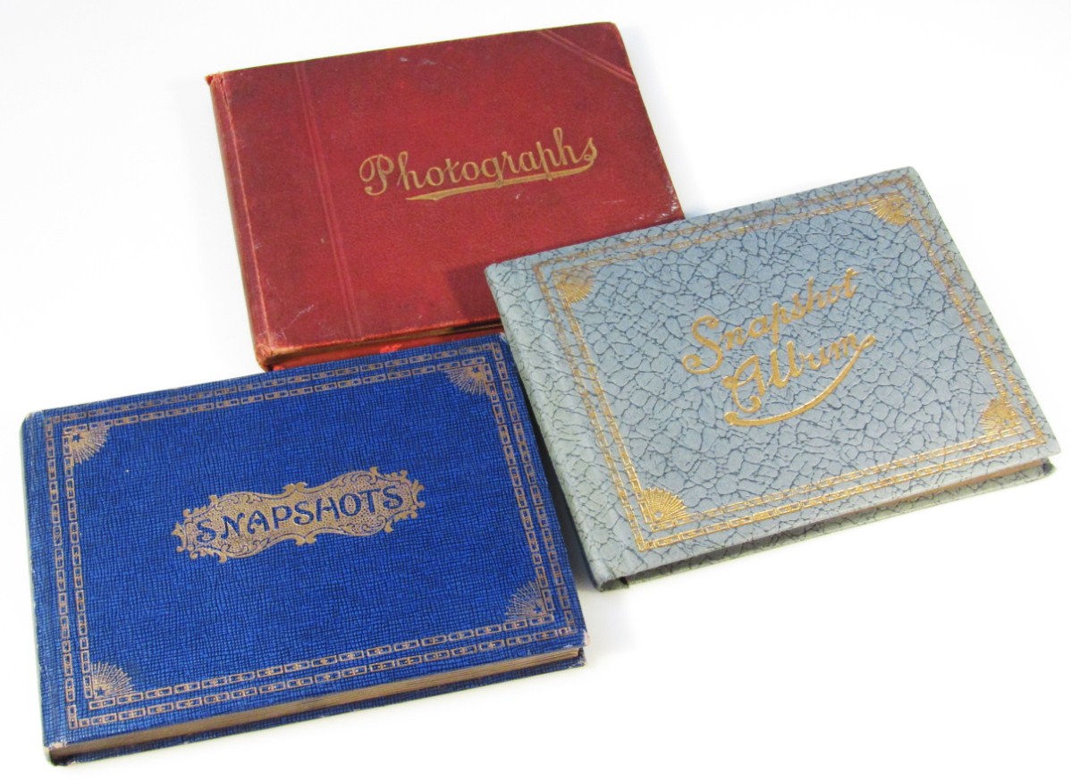 Appraisal: Three Snapshot and photograph albums containing a quantity of Victorian