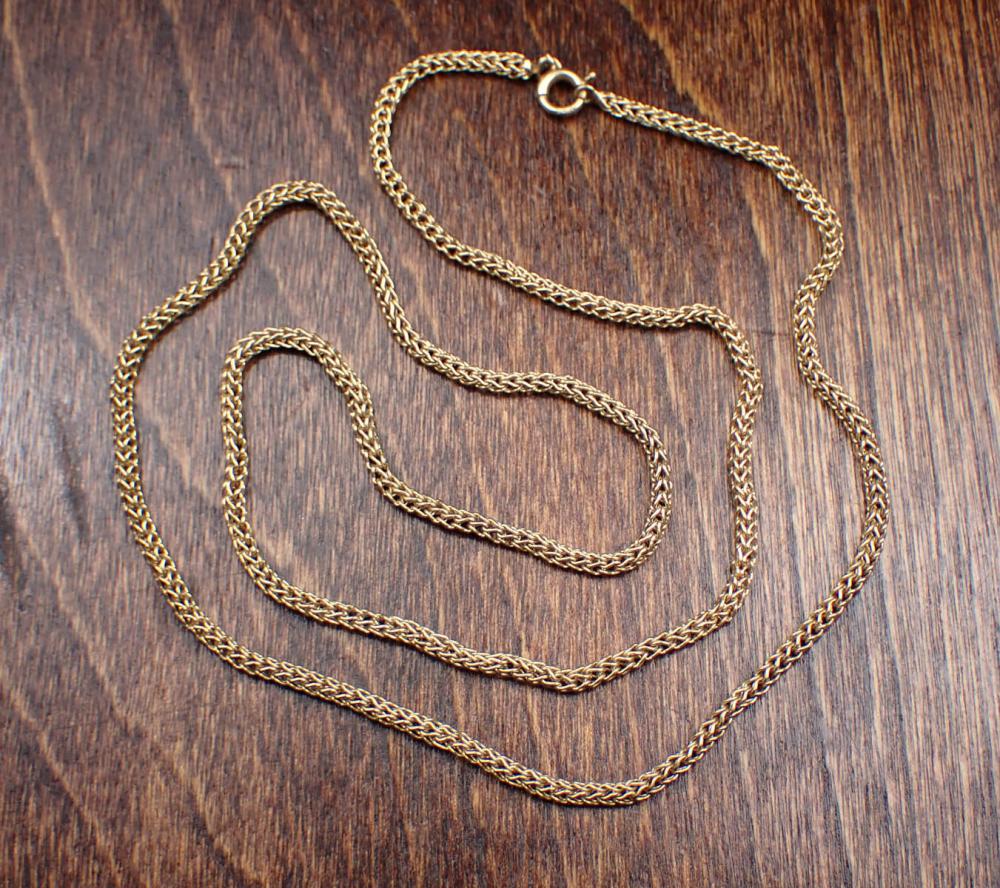 Appraisal: FOURTEEN KARAT YELLOW GOLD CHAIN NECKLACE The - yellow gold