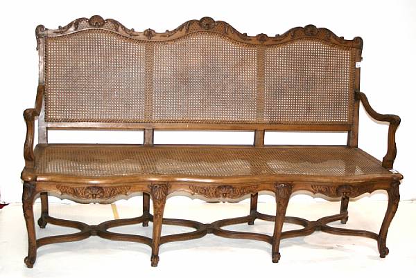 Appraisal: A Louis XV style canape mid th century height in