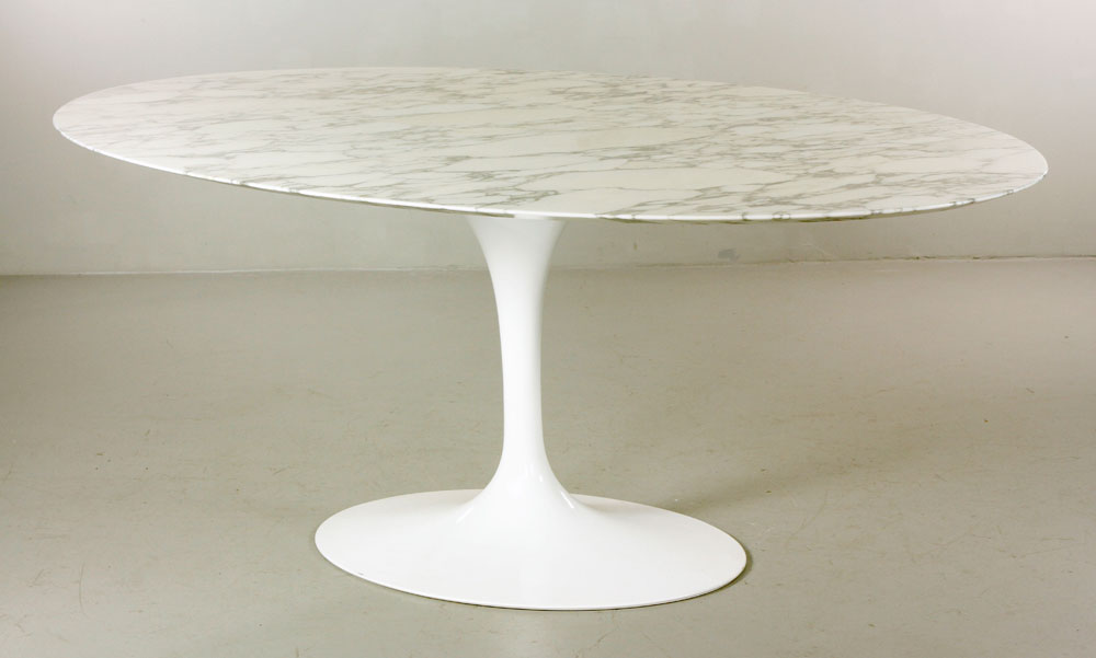 Appraisal: - Saarinen Marble Top Dining Table Saarinen dining table marble