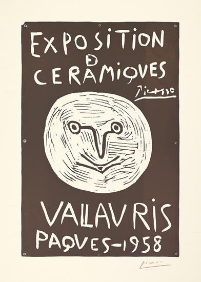 Appraisal: PABLO PICASSO Exposition Ceramiques Vallauris P ques Linoleum cut printed