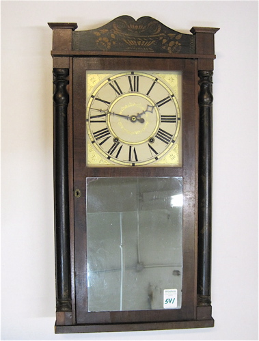 Appraisal: CONNECTICUT SHELF CLOCK Boardman Wells Bristol Conn c with time