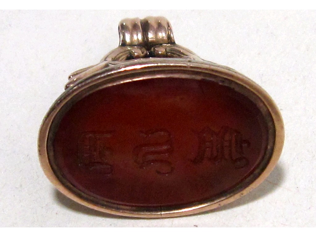 Appraisal: Georgian cornelian fob seal