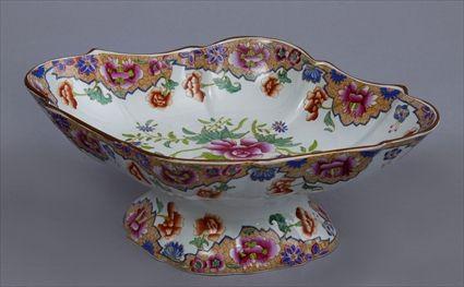 Appraisal: SPODE PORCELAIN STEMMED COMPOTE Pattern number in underglaze iron red