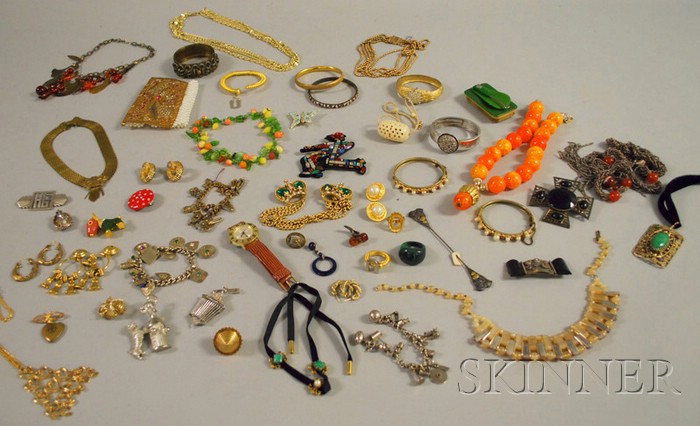 Appraisal: Group of Costume Jewelry including necklaces chains watches bracelets and