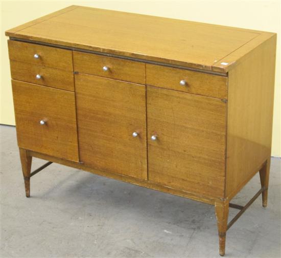 Appraisal: PAUL McCOBB SERVER Mid th C modern design of walnut