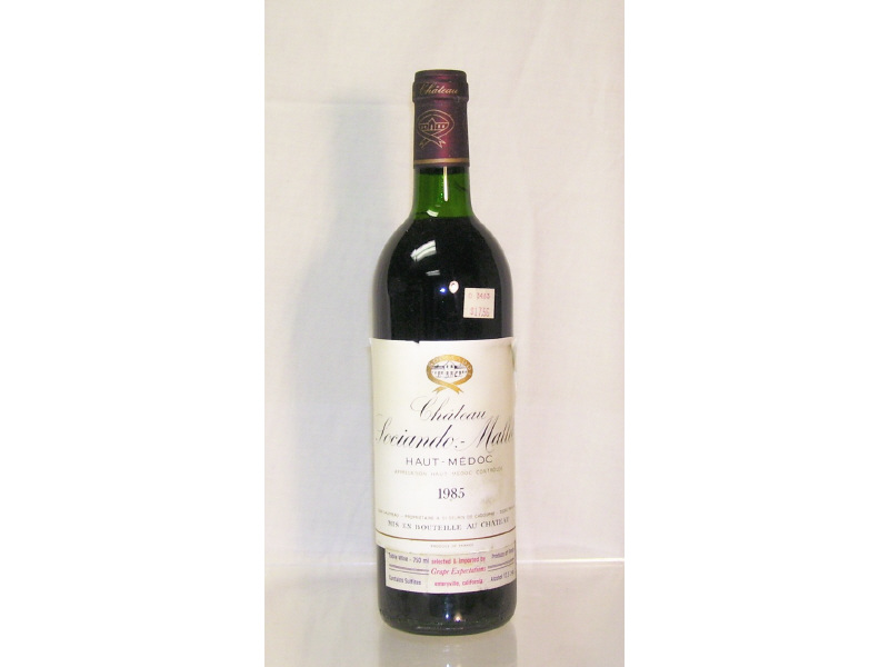 Appraisal: Chateau Sociando-Mallet Vintage - ml bottle Very high-shoulder level By