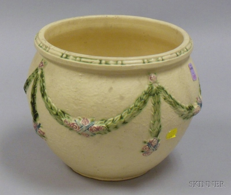 Appraisal: Roseville Pottery La Rose Jardiniere