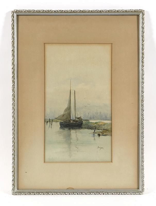 Appraisal: Gertrude Dorgan Painting Sailboat PAINTING Gertrude Dorgan Sailboat water color