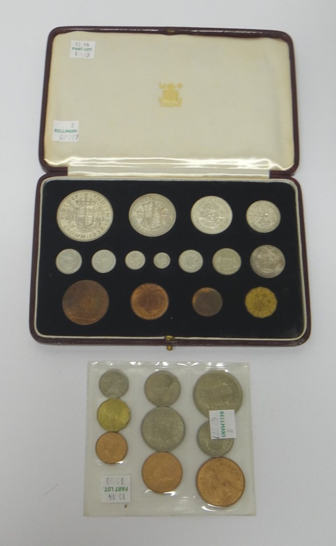 Appraisal: A fifteen coin specimen proof set from crown to farthing