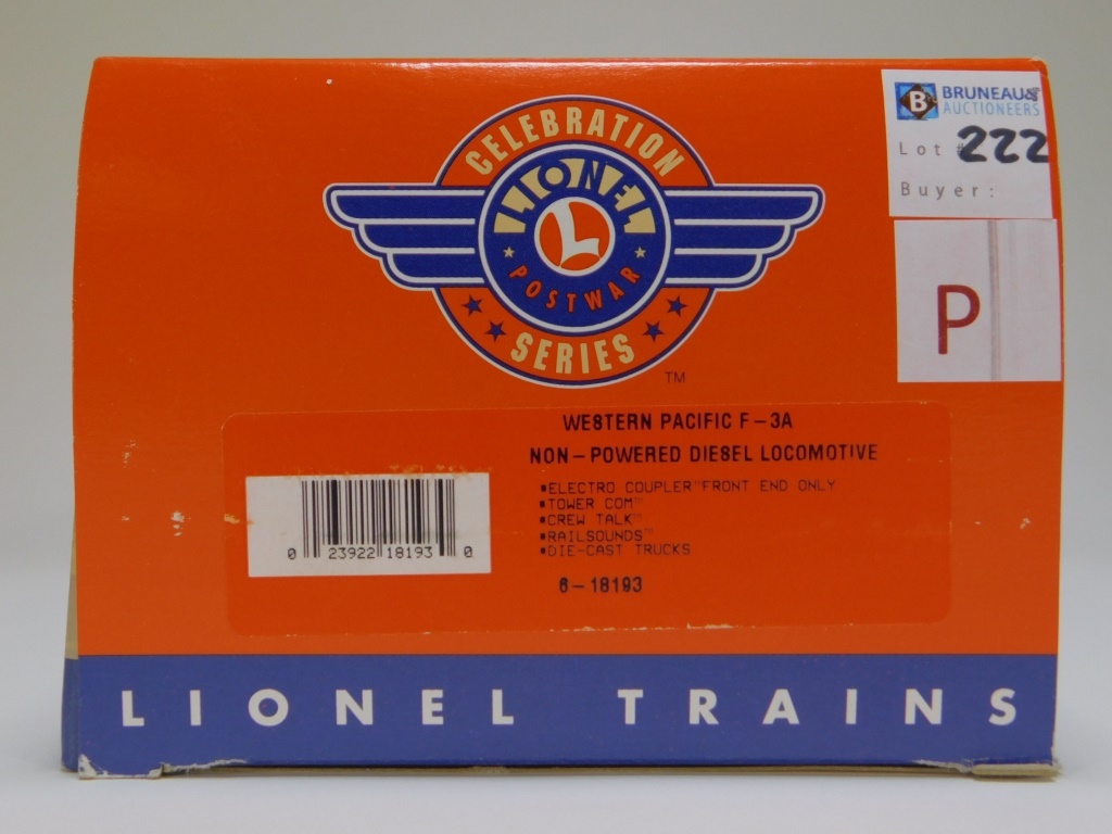 Appraisal: LIONEL WESTERN PACIFIC F- A NP DIESEL LOCOMOTIVE Item no