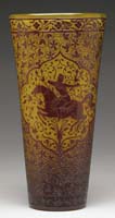 Appraisal: GALLE PERSIAN RIDER VASE Extremely rare Galle vase has brown