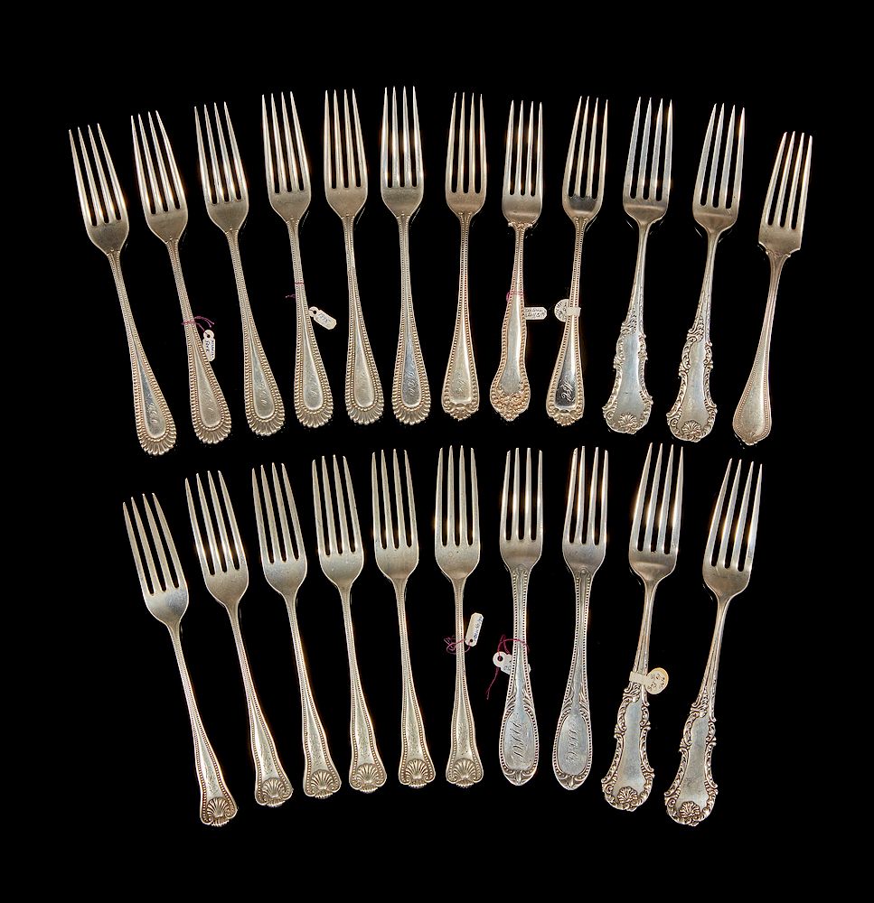 Appraisal: Assorted Sterling Silver Forks assorted sterling silver forks and unmarked