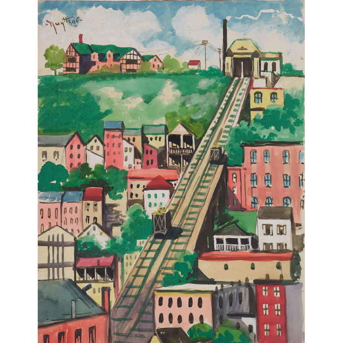 Appraisal: Josef Pierre Nuyttens American - Mount Adams Incline Cincinnati c