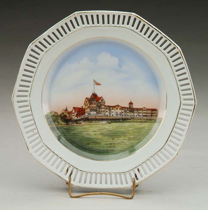 Appraisal: RARE SOUVENIR PLATE OF THE SAMOSET HOTEL IN ROCKLAND MAINE