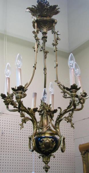 Appraisal: A pair of French style gilt bronze light fixtures -light