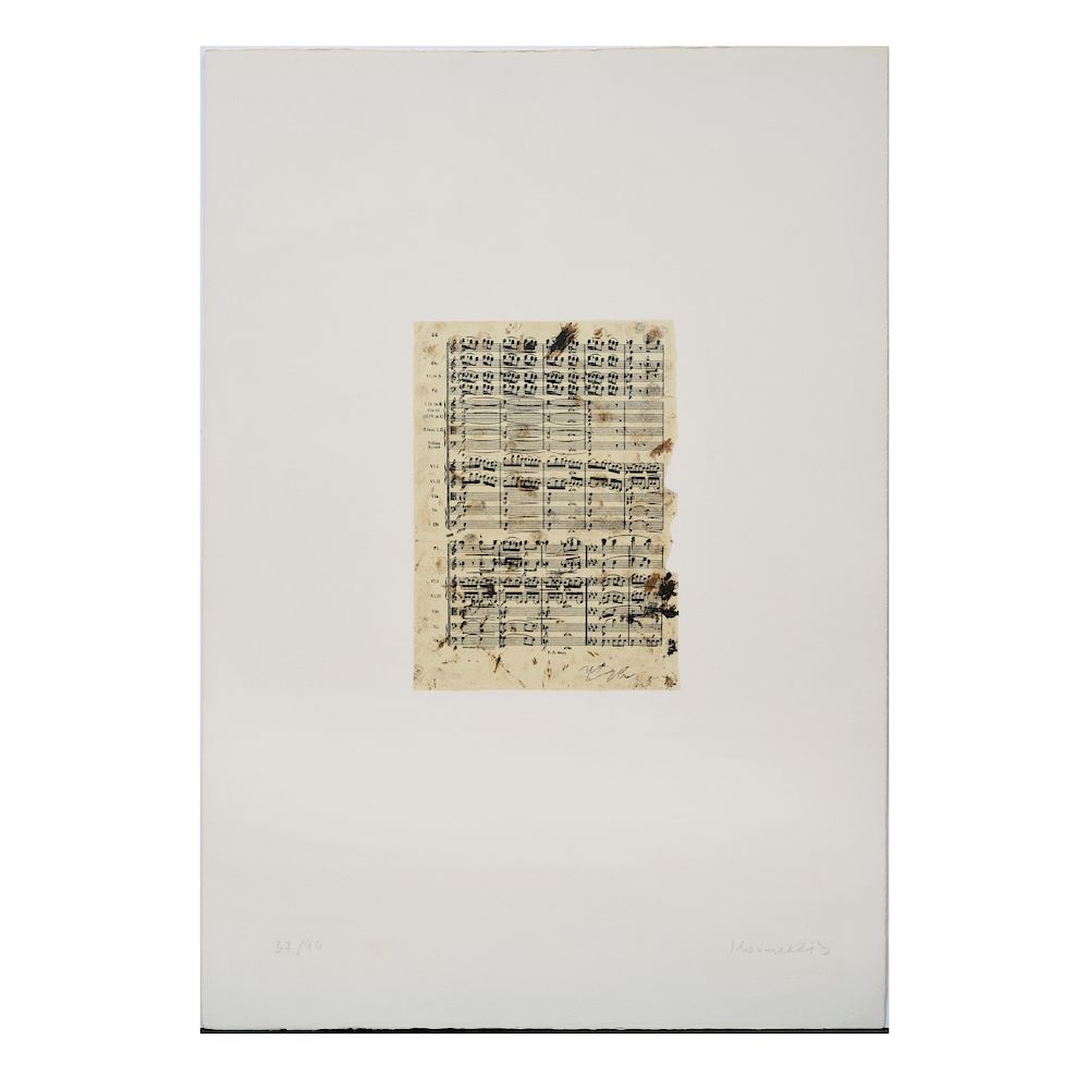 Appraisal: Jannis Kounellis b Elletra Lithograph in colors on wove paper