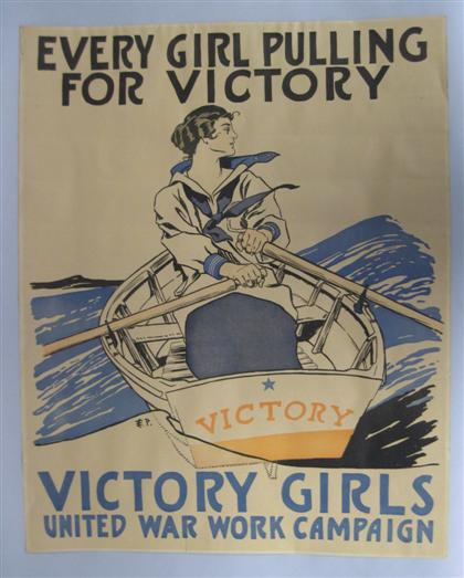 Appraisal: piece Color Lithographic Poster Penfield Edward Every Girl Pulling for