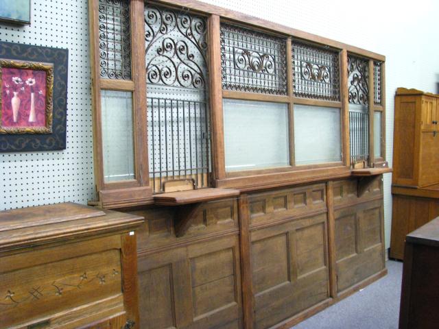 Appraisal: Antique teller cage and counter from former bank in New