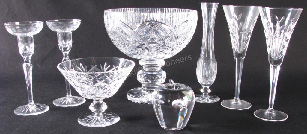 Appraisal: Group of Waterford and Signed Crystal eight pieces total including