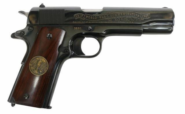 Appraisal: Colt Model World War Meuse-Argonne Commemorative pistol caliber barrel wood