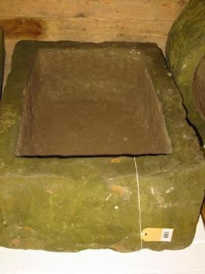 Appraisal: A YORKSHIRE STONE TROUGH of oblong form x and high