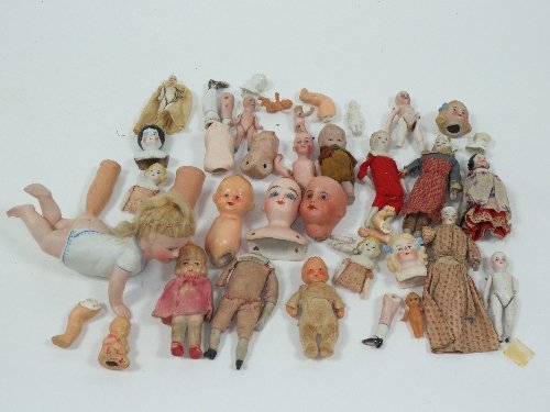 Appraisal: A quantity of small bisque dolls' heads limbs etc