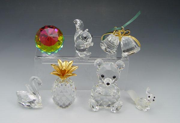 Appraisal: COLLECTION OF SWAROVSKI FIGURINES To include Bear with black eyes