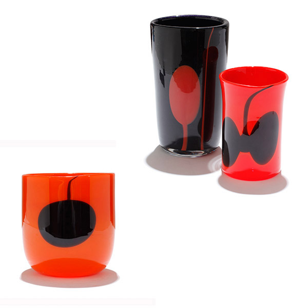 Appraisal: Collection of three Scandinavian art glass vases by Heikki Orvola