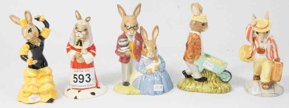 Appraisal: Royal Doulton Bunnykins Figure Father DB Father Mother and Victoria