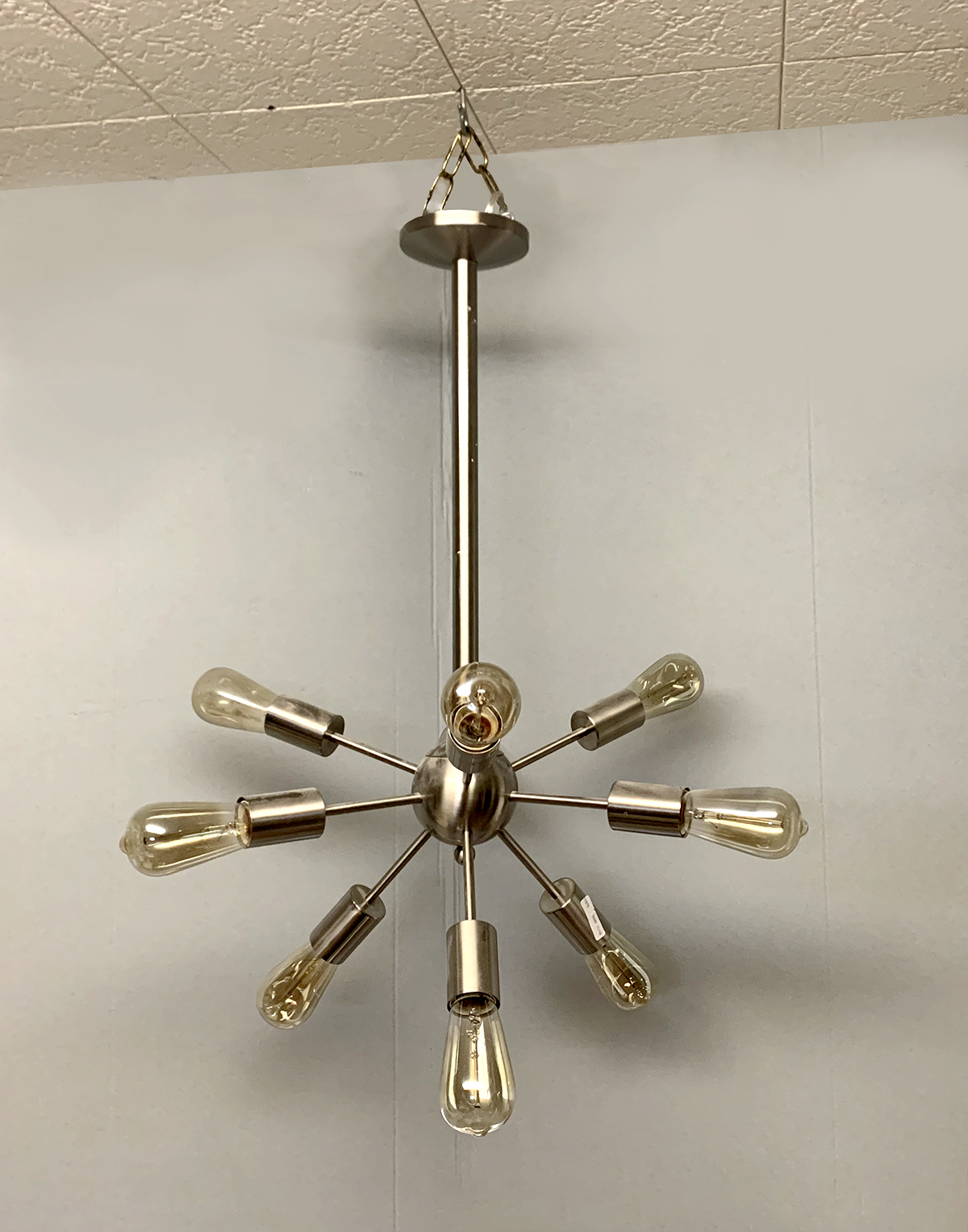 Appraisal: MODERN SPUTNIK CHANDELIER Modern Sputnik -light chandelier having a brushed