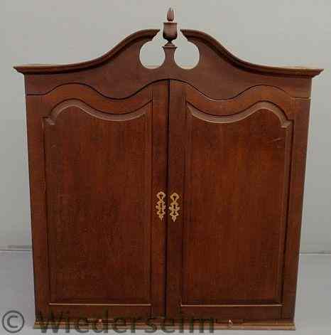 Appraisal: Chippendale style mahogany secretary desk top section with a broken