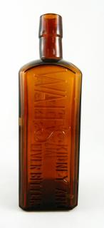 Appraisal: Bitters bottle Bitters- square marked vertically on two panels 'Wait's