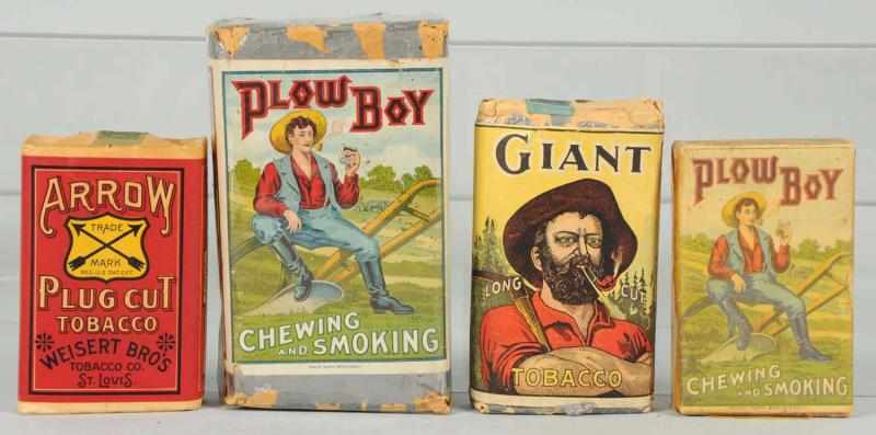 Appraisal: Lot of Assorted Paper Tobacco Packs Strong graphics on three