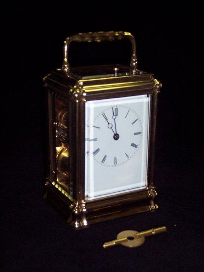 Appraisal: A quarter repeating carriage clock the gilt brass case with