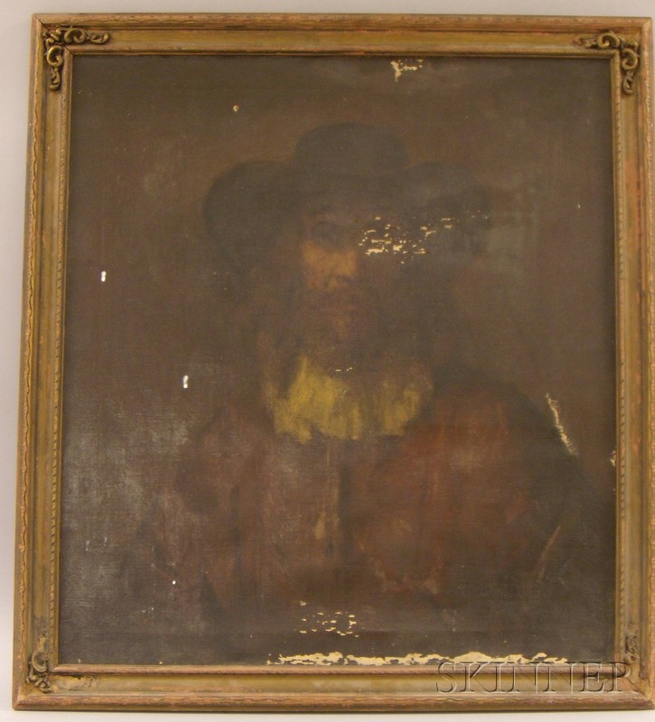 Appraisal: Framed Oil on Canvas Portrait of a Man by Dimitri