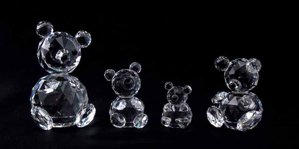 Appraisal: SWAROVSKI CRYSTAL FIGURINES To include LARGE BEAR Var Max Schreck