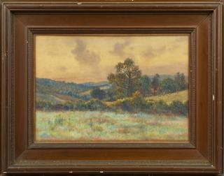 Appraisal: F Linlon Jones Rolling Hills Landscape with She F Linlon