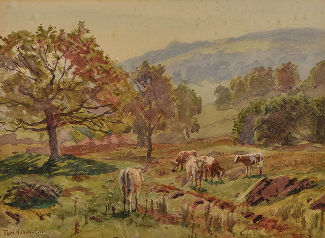 Appraisal: THOMAS HUSON - 'Midsummer Pen y Garth Bala' signed watercolour