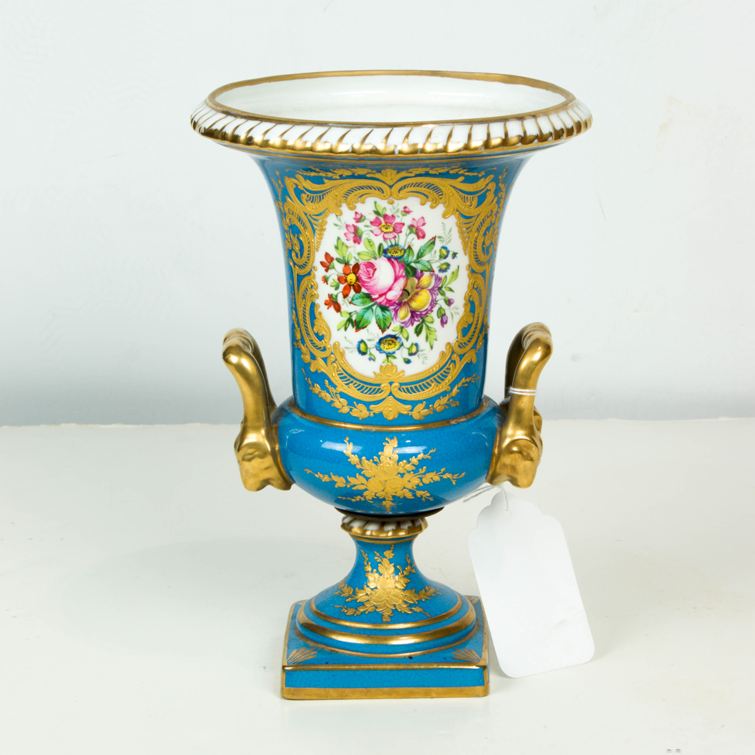 Appraisal: A SEVRES STYLE PORCELAIN CAMPANA FORM URN A Sevres style