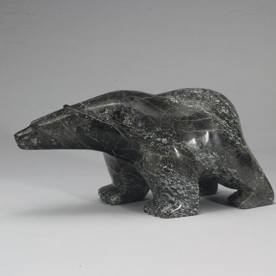 Appraisal: Joanie Ragee Cape Dorset BEAR stone signed in syllabics x