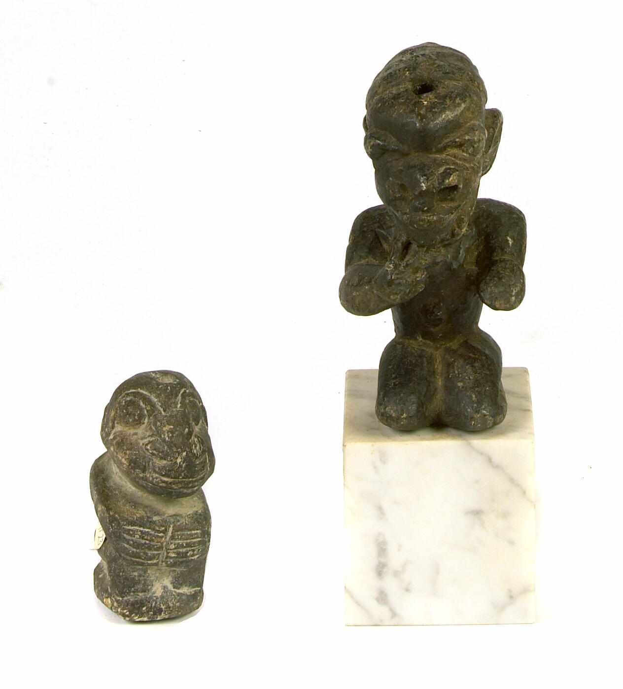 Appraisal: Two Kissi Stone Figures Sierra Leone Liberia Guinea