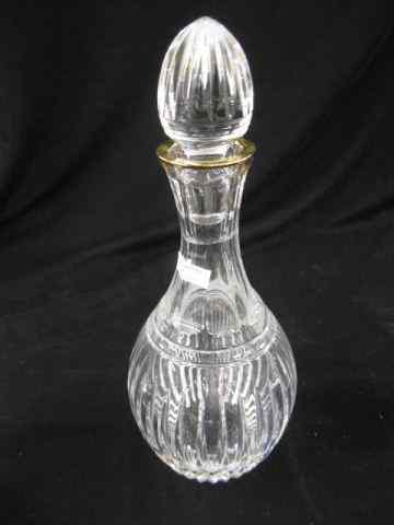 Appraisal: Waterford Crystal ''Hanover'' Decanter gold rim '' tall signed excellent