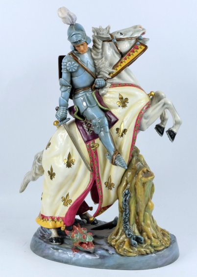 Appraisal: Royal Doulton prestige figure St George and the dragon HN