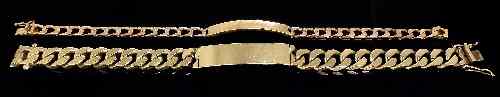 Appraisal: A modern ct gold gentleman's identity bracelet weight grammes -