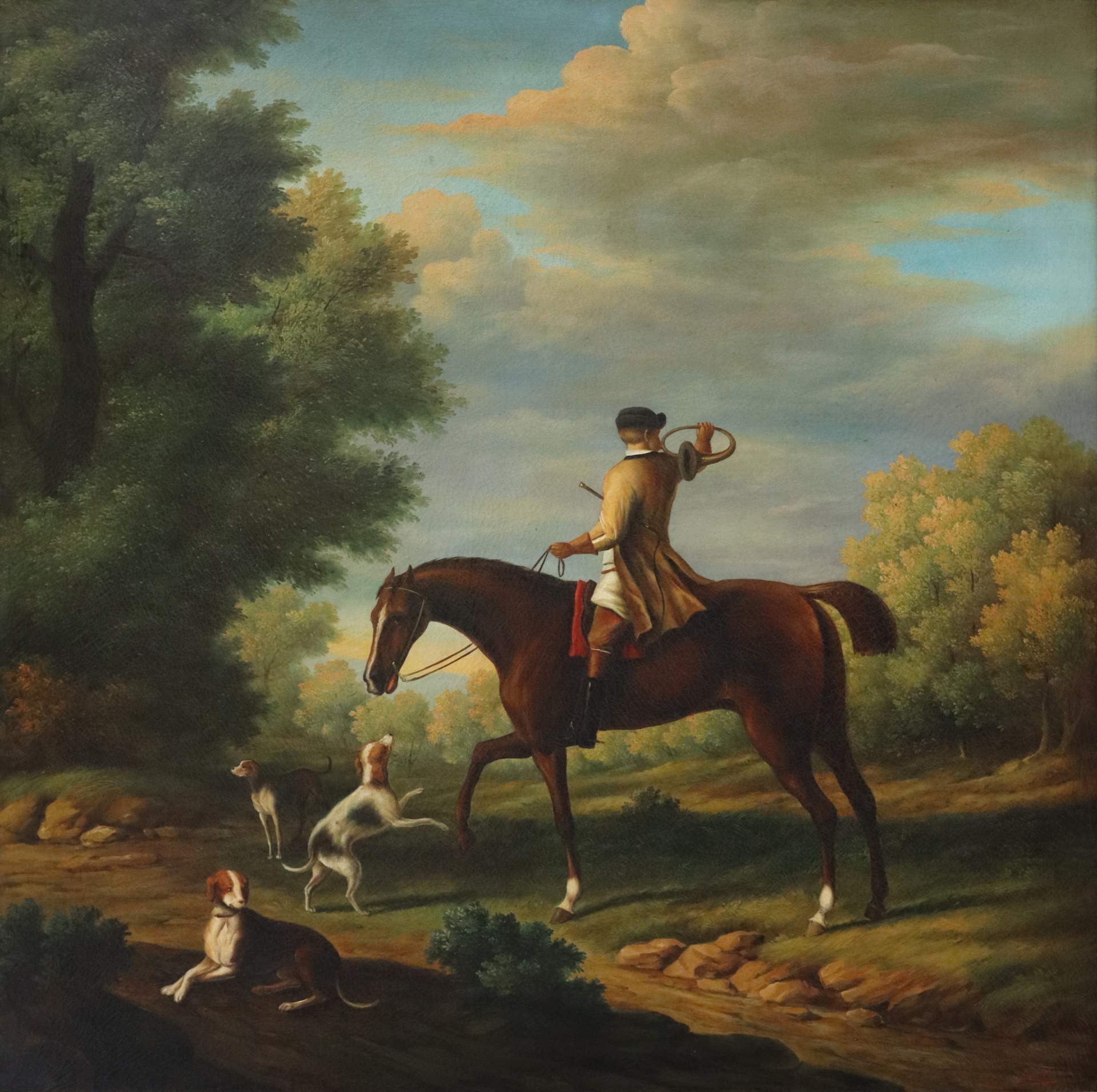 Appraisal: ALEXANDER SCOTT BRITISH - Oil on canvas English Fox Hunting