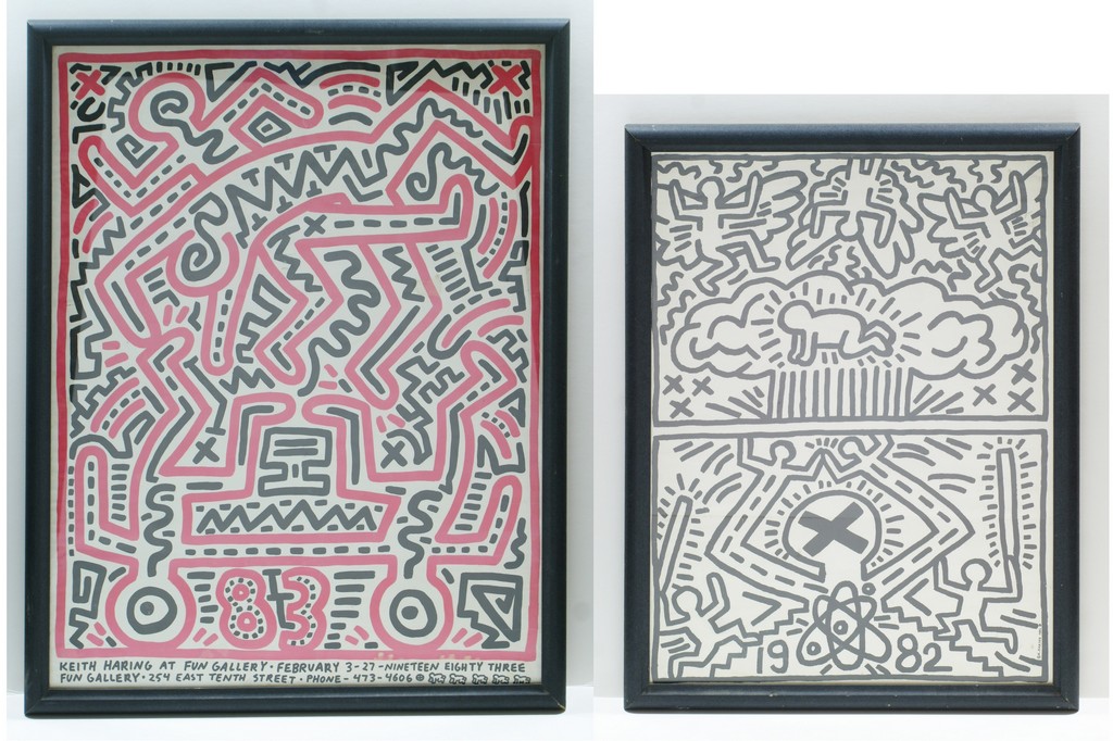 Appraisal: Keith Haring posters offset lithographs Fun Gallery x Nuclear Disarmament